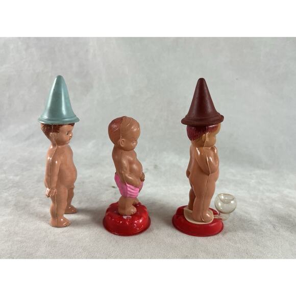 Little Squirt Bubbling Babies Celluloid Dolls Lot of 3 Vintage Made in Japan - Picture 4 of 9